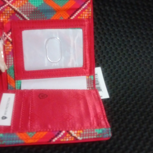Vera Bradley Colorful Floral Wallet - Red, Green, Yellow - Picture 3 of 5